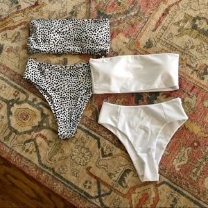 OMKAGI High Waisted Cheeky Bikinis